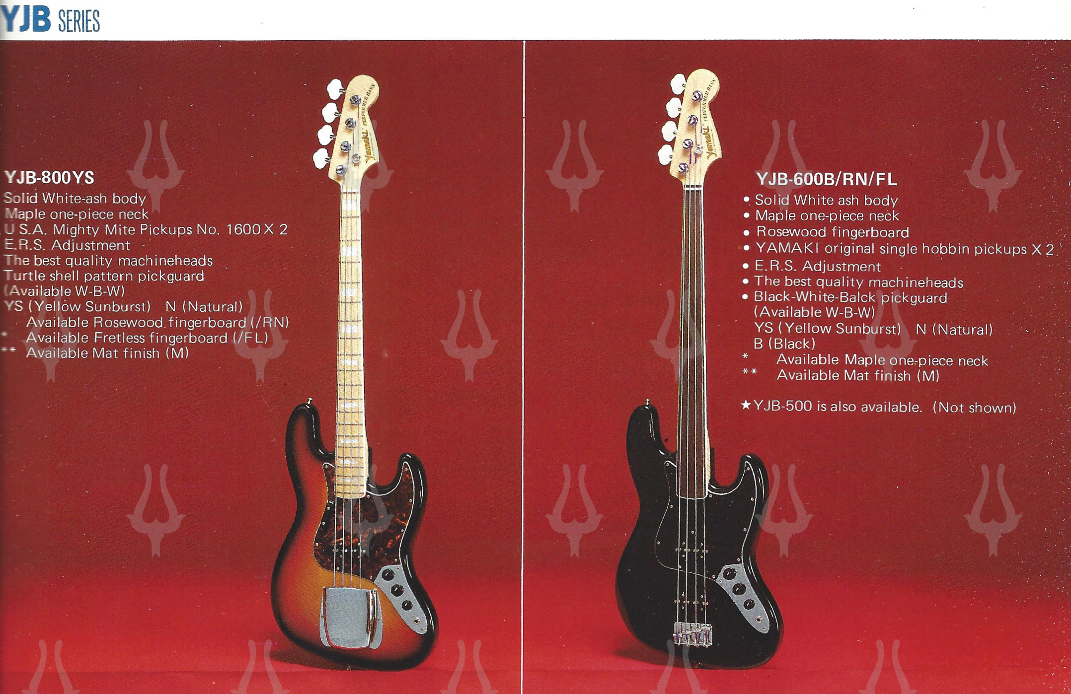 Yamaki Performer YJB Series (JazzBass) models: YJB-500, YJB-600